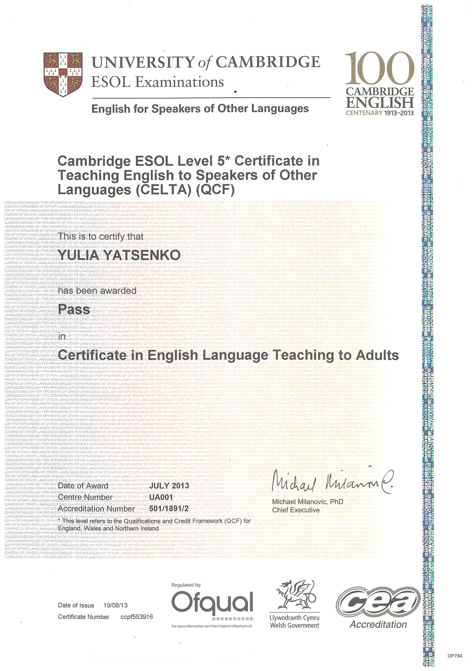 Cambridge CELTA